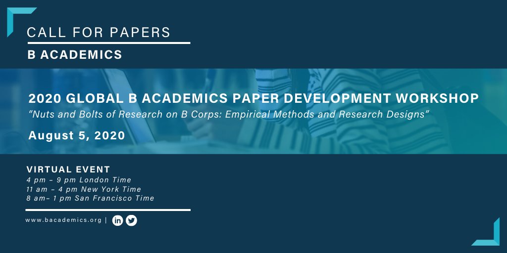 B Academics Paper Development Workshop 2020