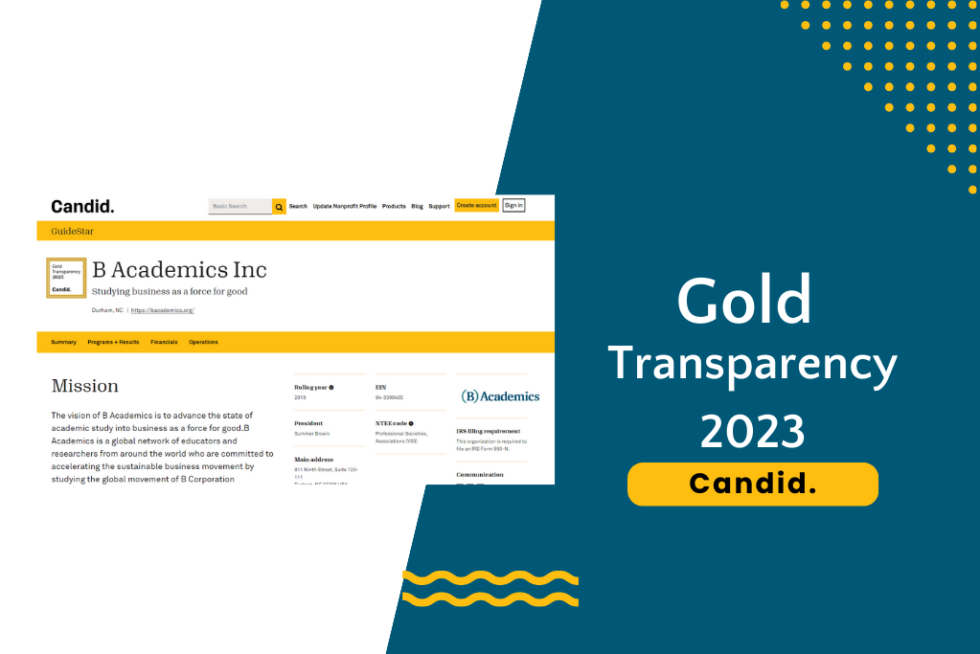 Celebrating Transparency: B Academics Earns 2023 Candid Gold ...