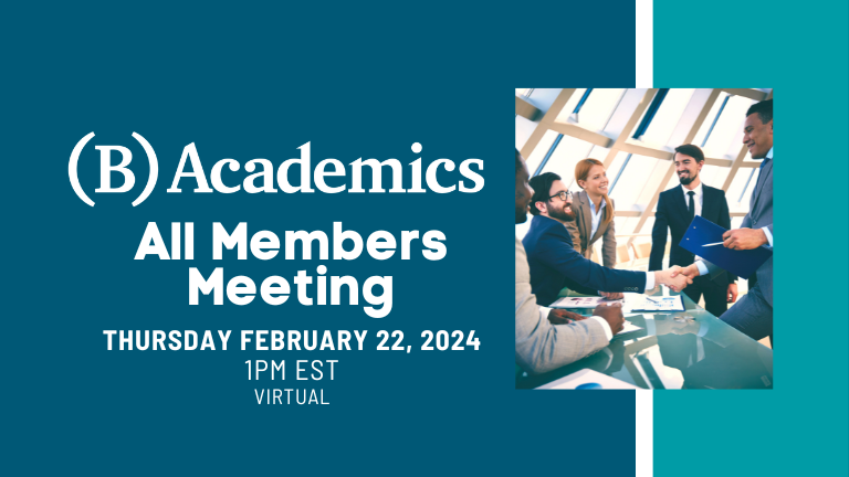 B Academics All Members Meeting
