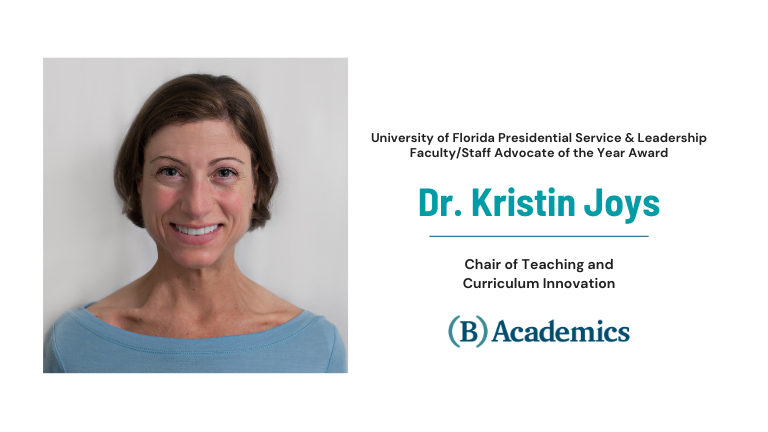 Chair of Teaching, Dr. Kristin Joys, Receives Top Teaching Honors